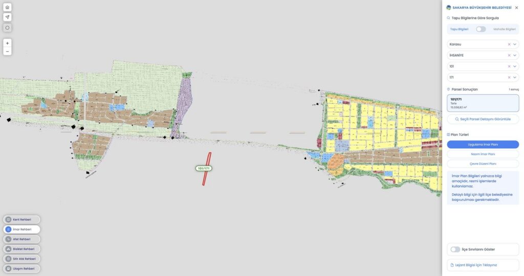 KARASU İHSANİYE SANAYİ BÖLGESİNDE 15.558 M² SATILIK ARAZİ